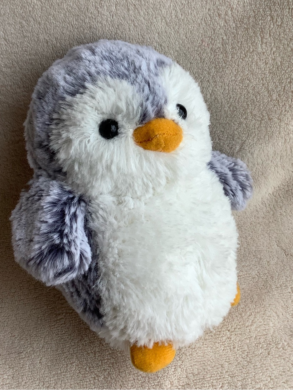 Aurora Plush Pompom Mini Grey White Penguin Stuffed Animal Toy